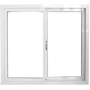 Ventana Aluminio Blanco Linea Herrero 100x100 c/vidrio