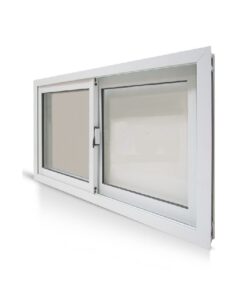Ventana Alum Blanco Linea Herrero 150x50 c/vidrio