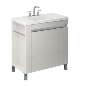 Vanitory Linea Aqua 80cm Schneider Blanco Texturado Completo