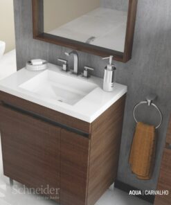 Alternative view of Vanitory Linea Aqua 60cm Schneider Carvalho Completo