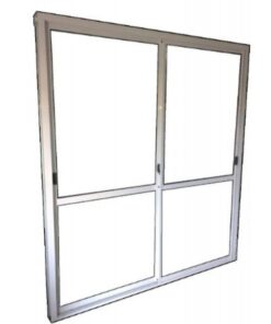 Ventana Balcón Aluminio Blanco línea herrero 120x200