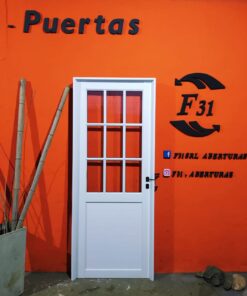 Alternative view of Puerta Aluminio Blanco Modelo 8 Linea Herrero