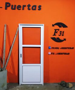 Alternative view of Puerta Aluminio Blanco Modelo 5 Linea Herrero