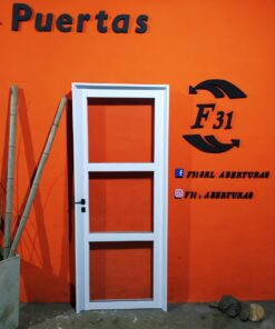 Alternative view of Puerta Aluminio Blanco Modelo 4 Linea Herrero