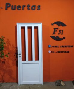 Alternative view of Puerta Aluminio Blanco Modelo T1 Linea Herrero