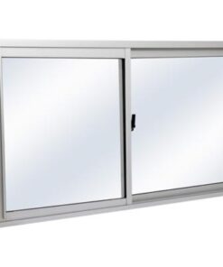 Ventana Aluminio Blanco Linea Herrero 120x80 c/vidrio