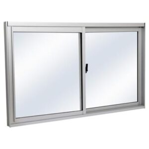 Ventana Aluminio Blanco Linea Herrero 150x80 c/vidrio