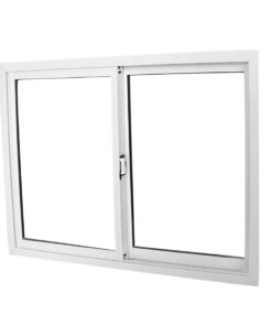 Ventana Aluminio Blanco Linea Herrero 100x80 c/vidrio