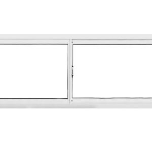 Ventana Aluminio Blanco Linea Herrero 180x50 c/vidrio