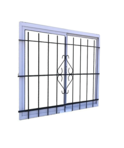 Ventana Aluminio Blanco 100x080 con Reja Reforzada