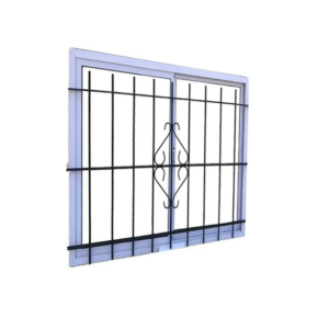Ventana Aluminio Blanco 100x080 con Reja Reforzada