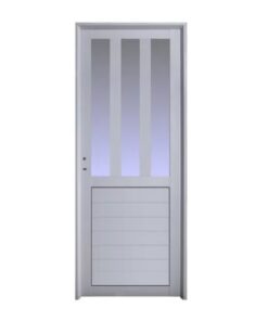 Puerta Aluminio Blanco Modelo T1 Linea Herrero