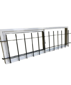Ventana Aluminio Blanco 120x050 con Reja Reforzada