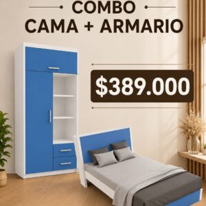 Combo cama 1 plaza + armario